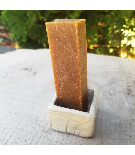 Porte dentifrice solide en céramique blanc type raku