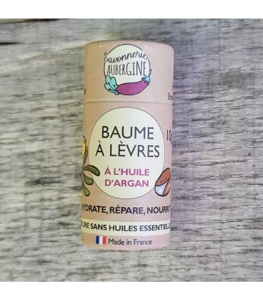 Baume à lèvres argan sans huiles essentielles tube compostable 10g