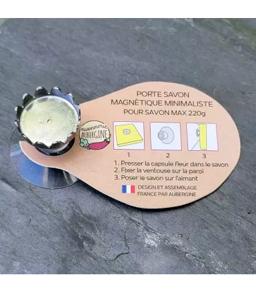 Porte savon minimaliste - magnétique - support cranté