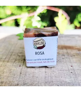 Savon biologique et naturel au palmarosa et géranium rosat