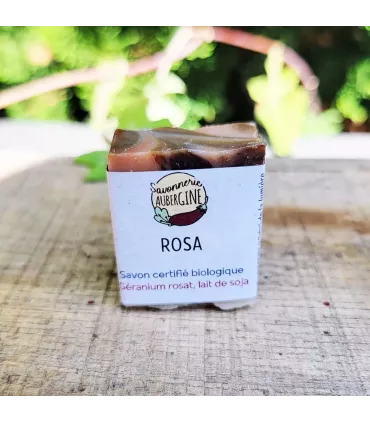 Savon biologique et naturel au palmarosa et géranium rosat