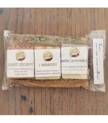 Coffret "Merci maîtresse" - mini savons & déco paillettes