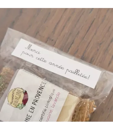 Coffret "Merci maîtresse" - mini savons & déco paillettes