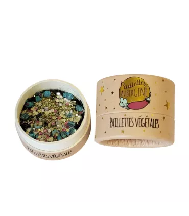 Paillettes Aubergine ★  Arlequine ★ végétales biodégradables