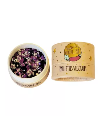 Paillettes Aubergine ★  Mystère de Minuit ★ végétales biodégradables
