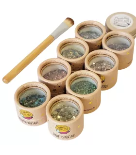 Stars glitters kit (8 glitters + sheabutter + paintbrush) - Aubergine