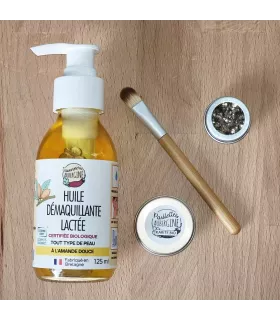 Coffret maquille démaquille paillettes huile lactée