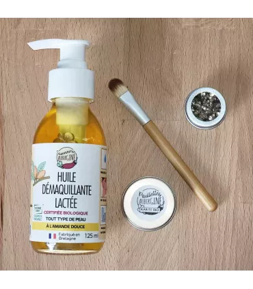 Coffret maquille démaquille paillettes huile lactée