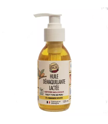 Huile démaquillante lactée bio à l'huile d'amande douce 125ml