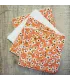 4 Lingettes démaquillantes - liberty fleurs terracotta