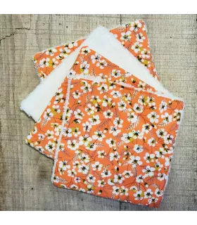 4 Cleansing bamboo face wipes - make up removal - liberty flowers terr