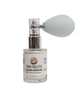 Spray Paillettes Aubergine ★ Poudre Argentée ★ certifié Cosmos Natural