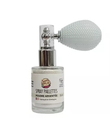 Aubergine Glitters Spray ★ Silver Powder ★ mineral ★ Cosmos certified