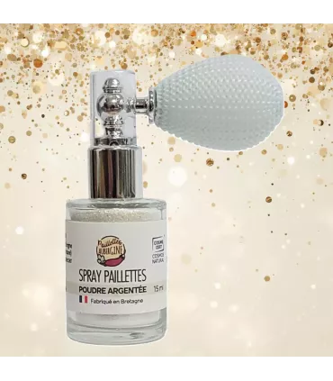 Aubergine Glitters Spray ★ Silver Powder ★ mineral ★ Cosmos certified
