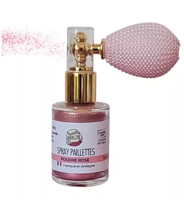 Aubergine Glitters Spray ★ Pink Powder ★ mineral ★ Cosmos certified