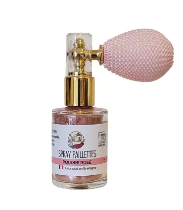 Aubergine Glitters Spray ★ Pink Powder ★ mineral ★ Cosmos certified