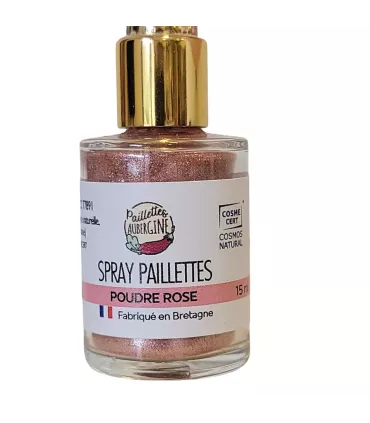 Aubergine Glitters Spray ★ Pink Powder ★ mineral ★ Cosmos certified