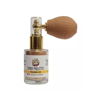 Spray Paillettes Aubergine ★ Poudre Or ★ minérales certifiées Cosmos