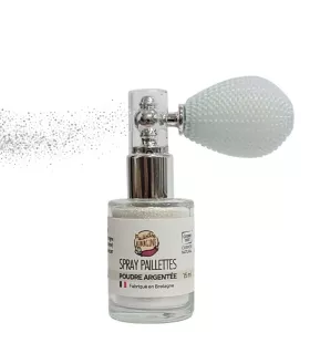 Spray Paillettes Aubergine ★ Poudre Argentée ★ certifié Cosmos Natural