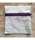 Soap transport in coated linen little washable bag / pocket