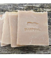 Slices of solid shampoo