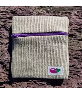 Pochette de transport coton enduit avec motif hiver