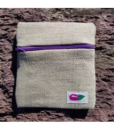 Little pocket for soap in coated cotton (washable) with winter patterns