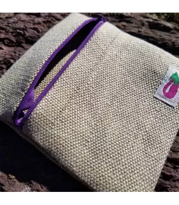 Pochette de transport coton enduit avec motif hiver