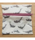Little pocket for soap in coated cotton (washable) with dolphins