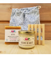 Family kit - organic cosmetics set in upcycled reusable bag
