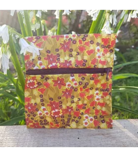 Little pocket for soap in coated cotton (washable) - liberty flowers